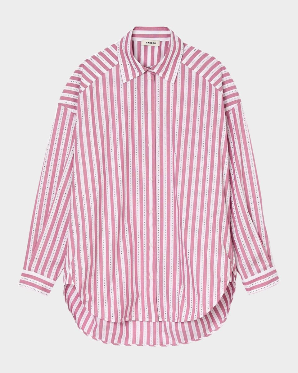 Charlie Rhinestone Striped Shirt